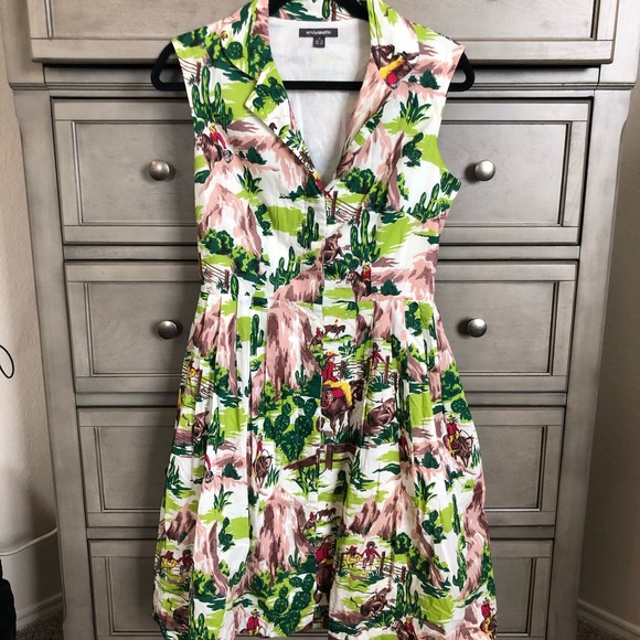 cowboy print dress